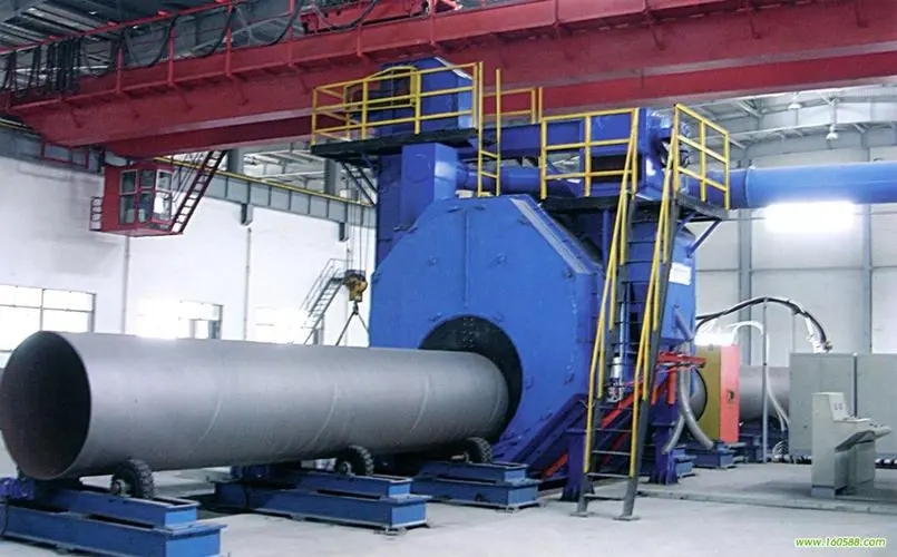 菏泽自动环保钢管内壁喷砂机