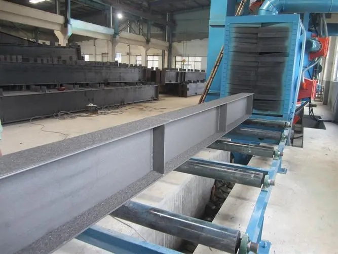 菏泽自动输送重型工件喷砂机及其应用