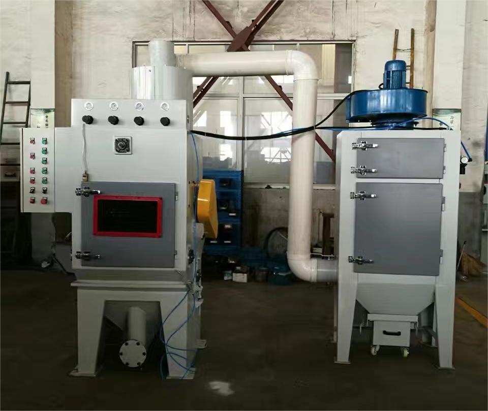 菏泽中小型零件履带式自动喷砂机高效清洁省时省力